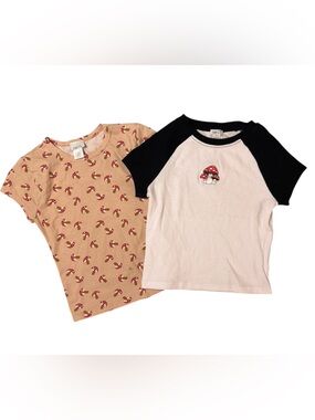 Rue 21 Mushroom print baby tee bundle!